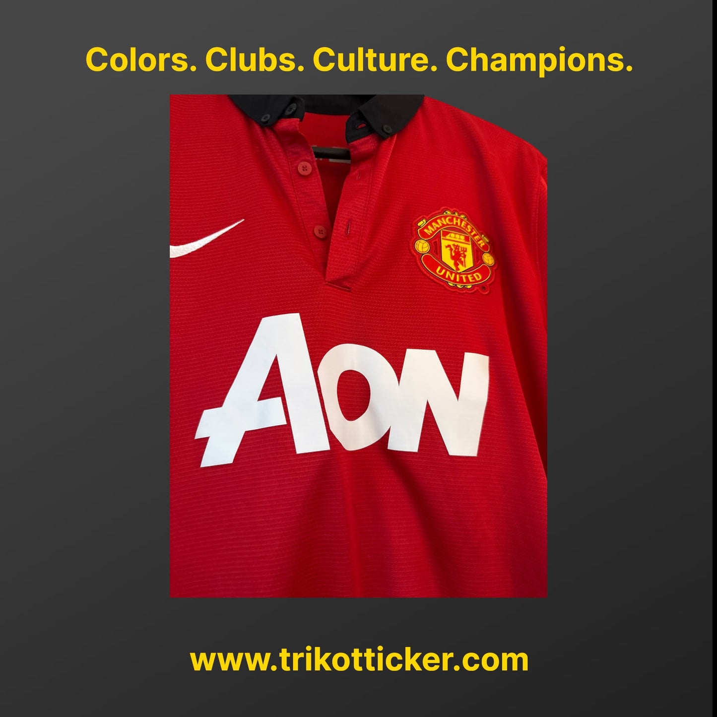 Nemanja Vidic Original Trikot Manchester United FC 13/14 Home M