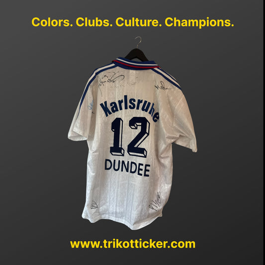 Sean Dundee Original Trikot Karlsruher SC 95/96 L Home Deutschland Bundesliga