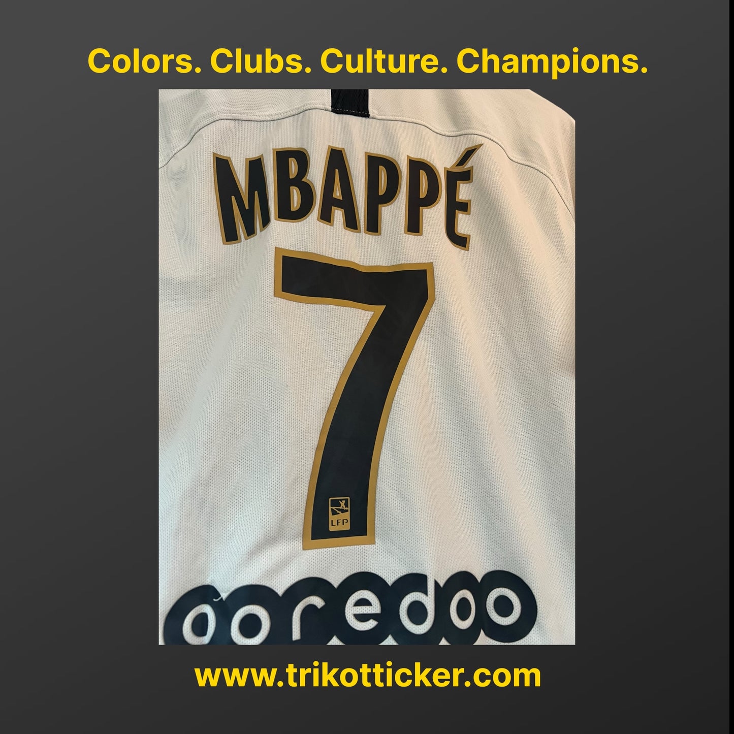 Kylian Mbappe Original Trikot Paris SG 18/19 L Away Frankreich Lique 1