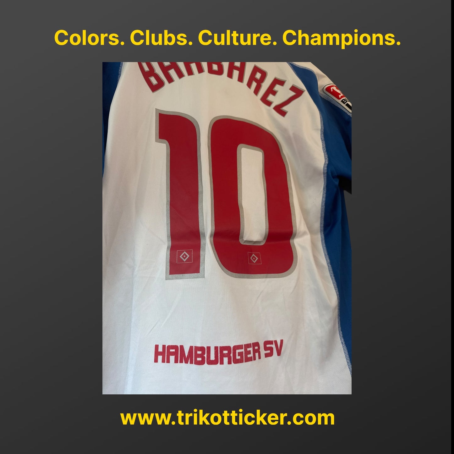 Sergej Barbarez Original Trikot Hamburger SV 04/05 L Home Deutschland HSV