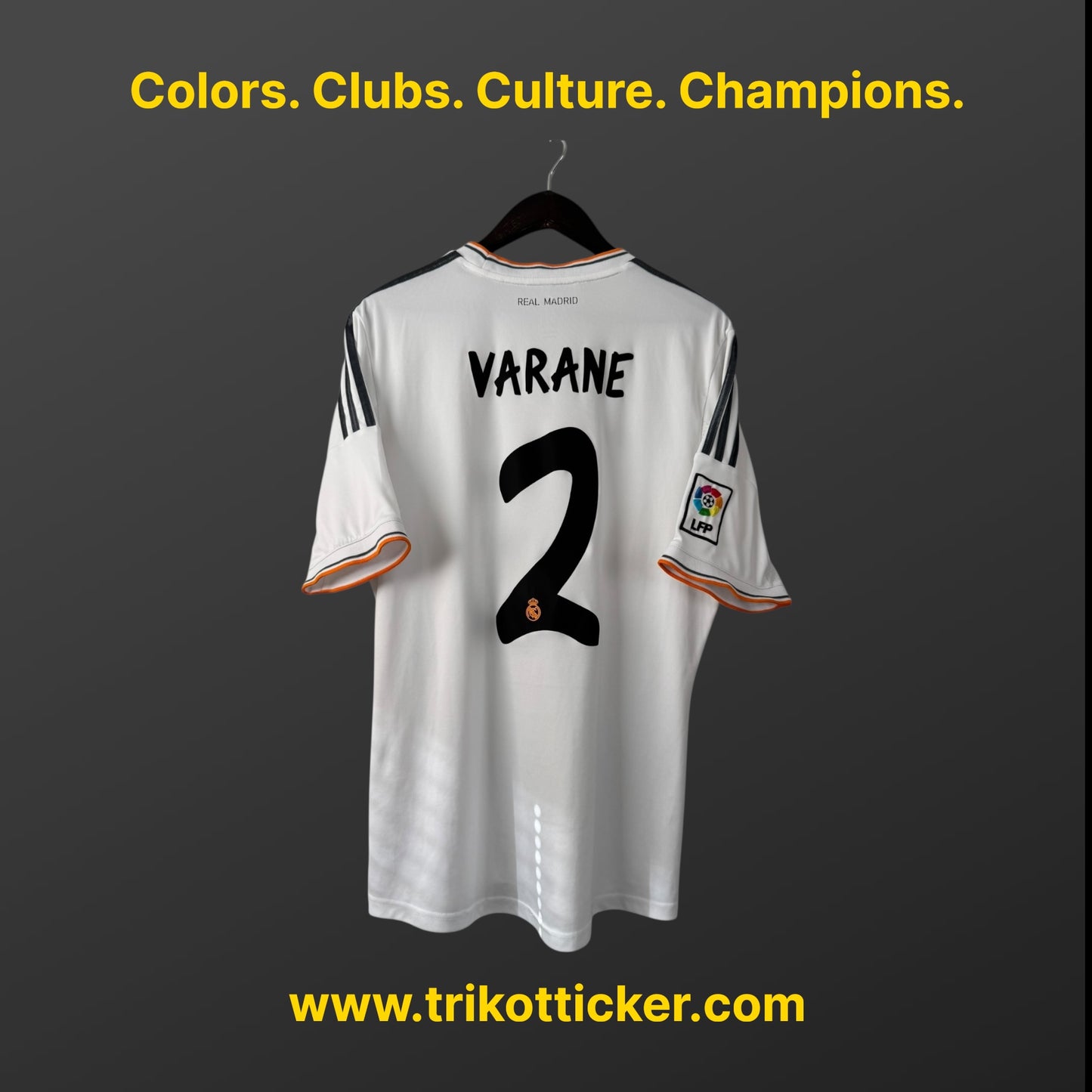 Raphael Varane Original Trikot Real Madrid CF 13/14 L Home Spanien La Liga