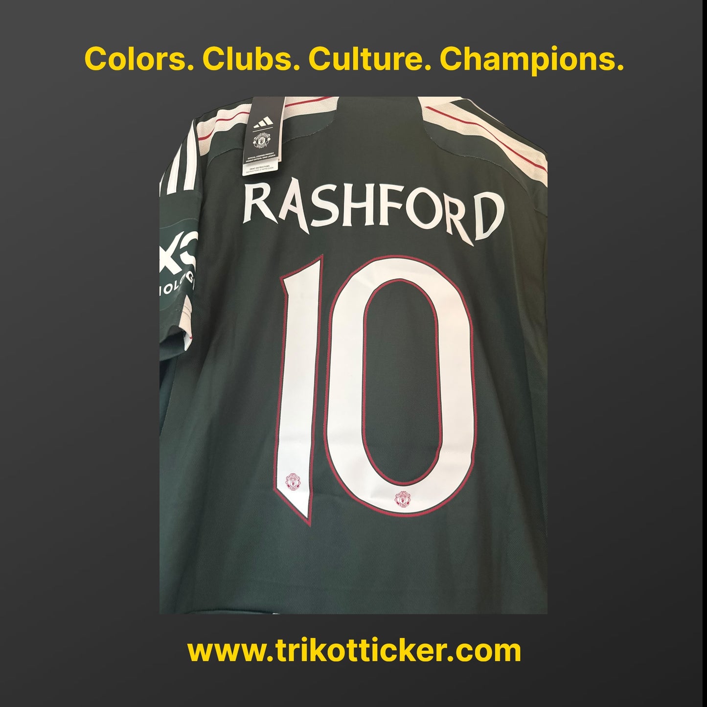 Marcus Rashford Original Trikot Manchester United FC 23/24 L BNWT Away England Premier League