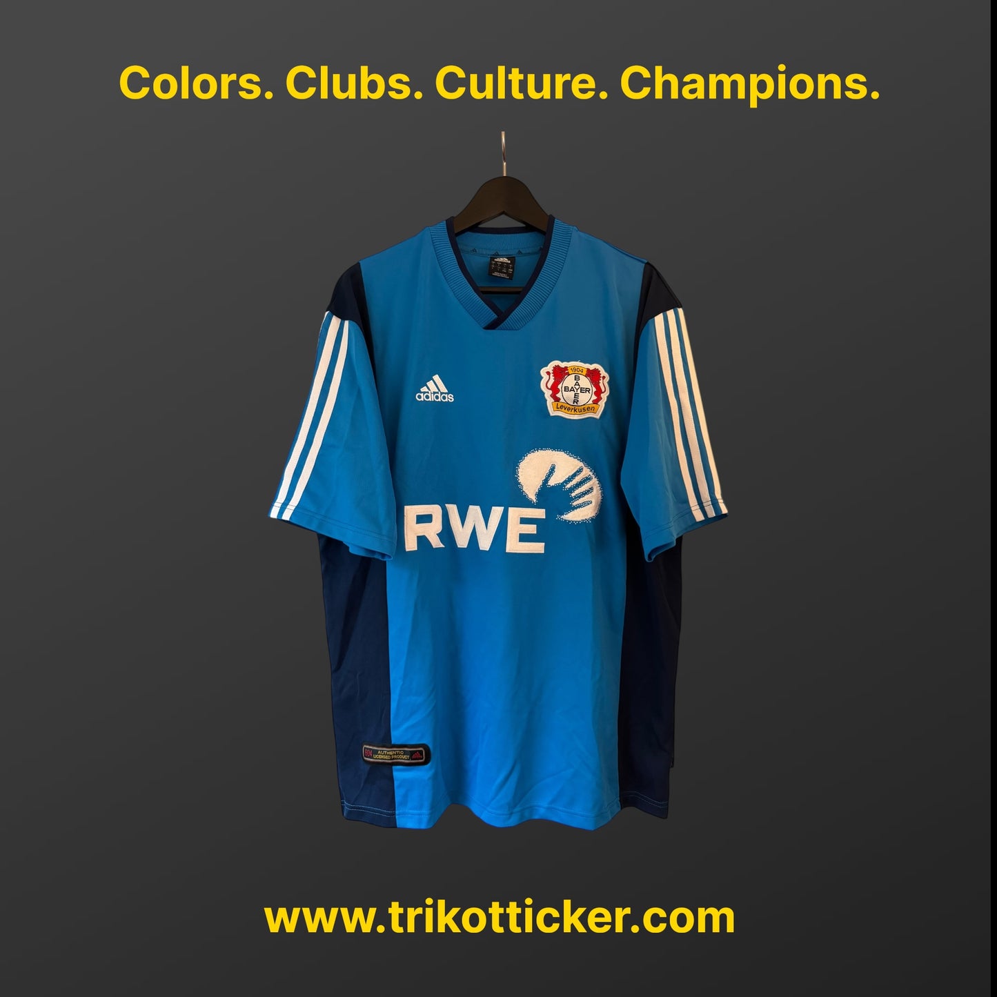 Ulf Kirsten Original Trikot Bayer 04 Leverkusen Away L 01/02