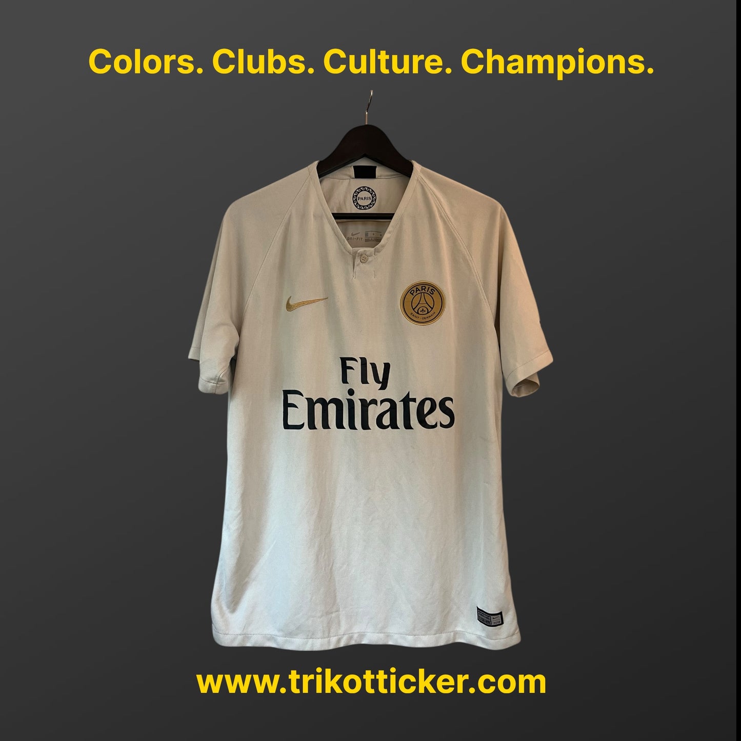 Kylian Mbappe Original Trikot Paris SG 18/19 L Away Frankreich Lique 1