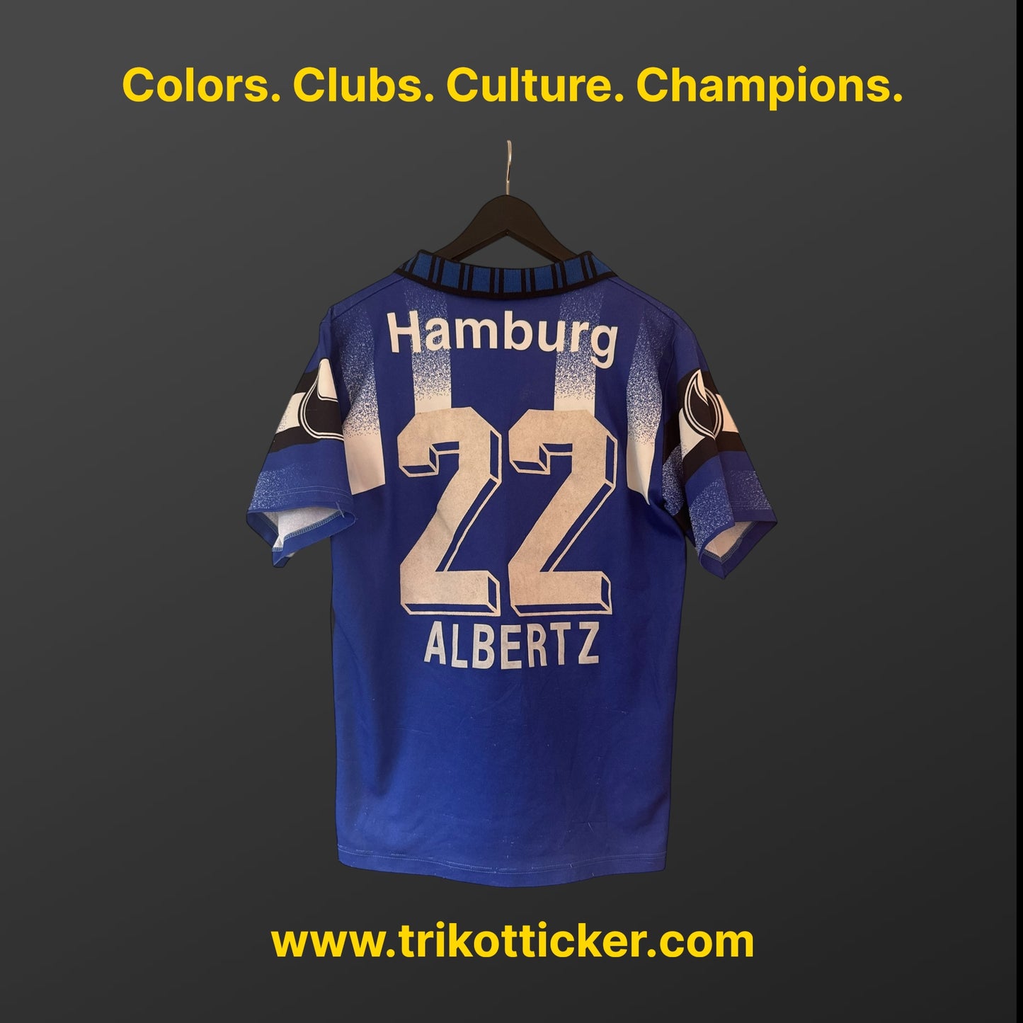 Jörg Albertz Original Trikot Hamburger SV 95/96 M Home Deutschland Bundesliga HSV