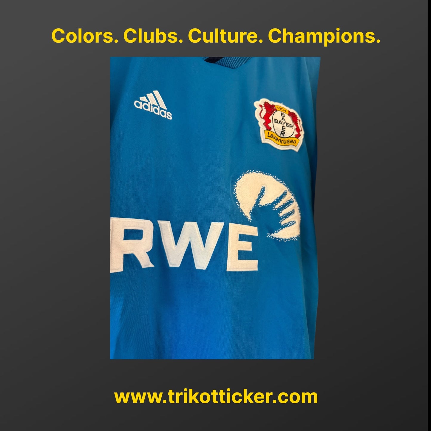 Ulf Kirsten Original Trikot Bayer 04 Leverkusen Away L 01/02