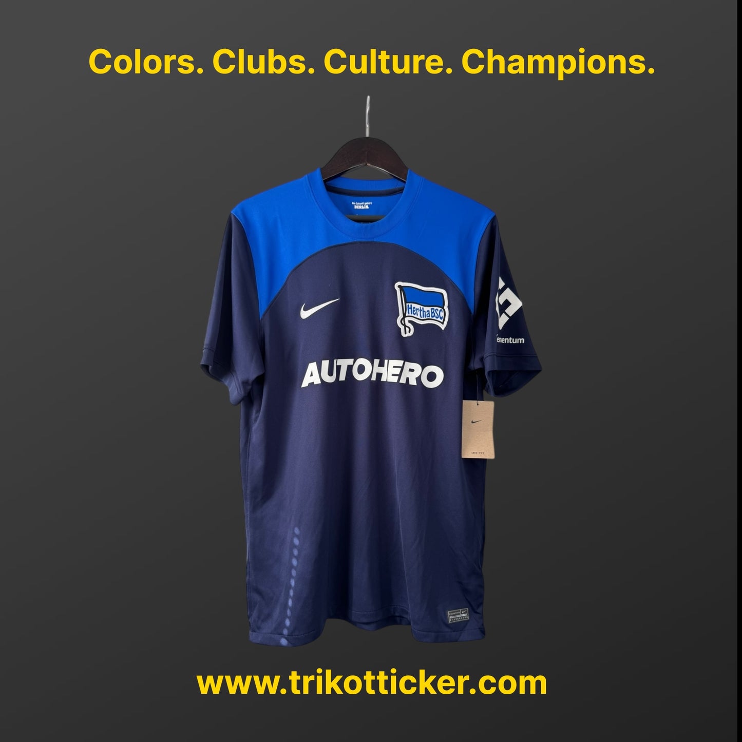 Florian Niederlechner Original Trikot Hertha BSC Berlin 22/23 L Away BNWT Bundesliga Deutschland