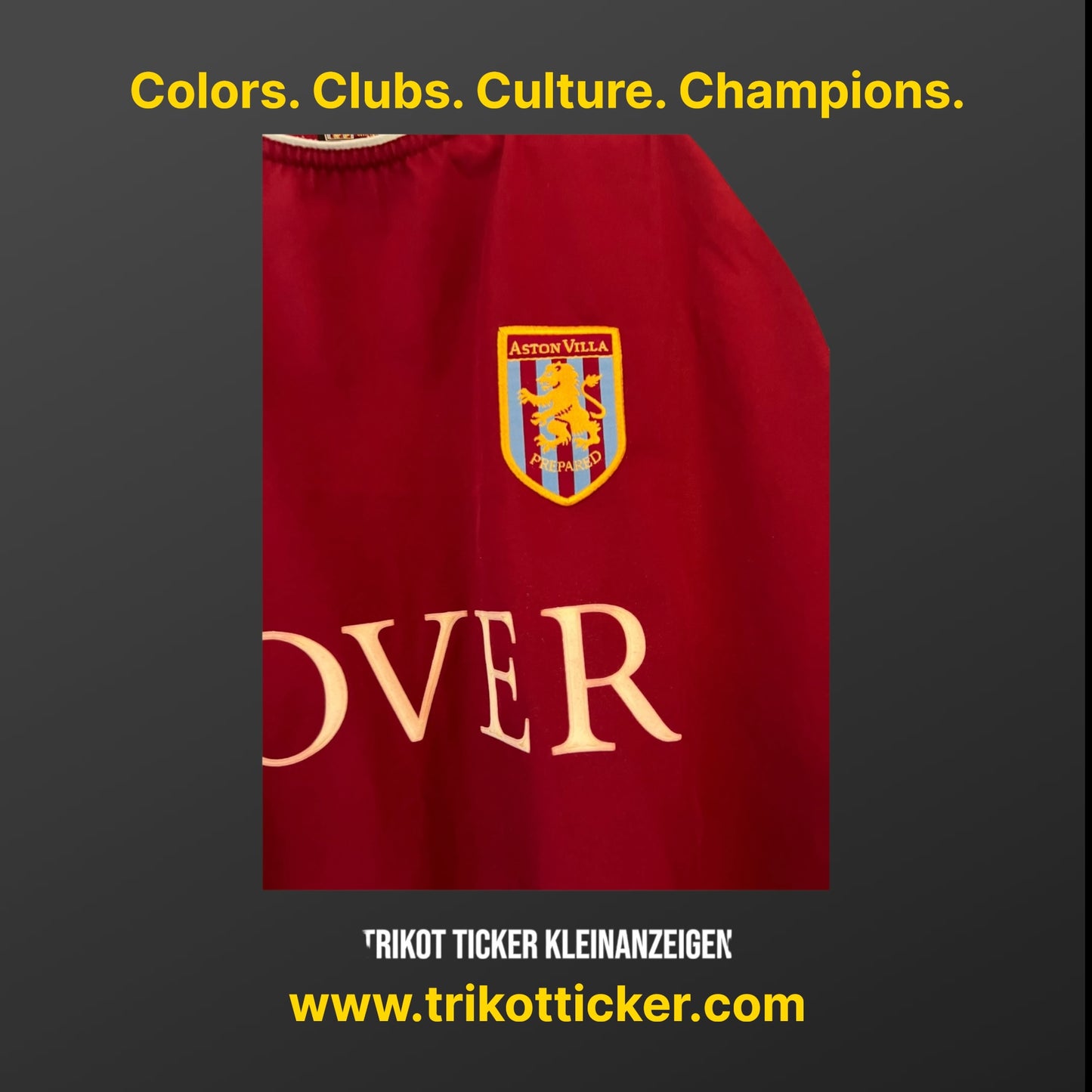 Peter Crouch Original Trikot Aston Villa FC 03/04 M Home England Premier League