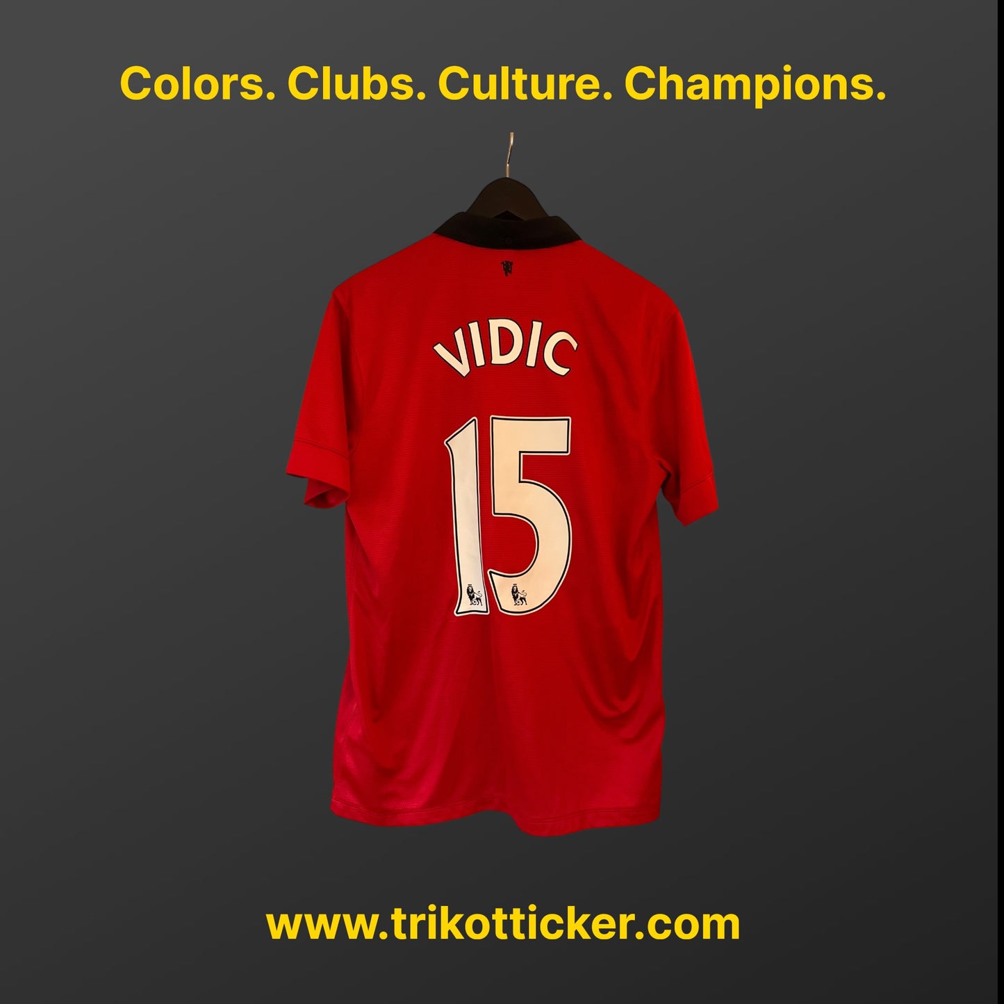 Nemanja Vidic Original Trikot Manchester United FC 13/14 Home M