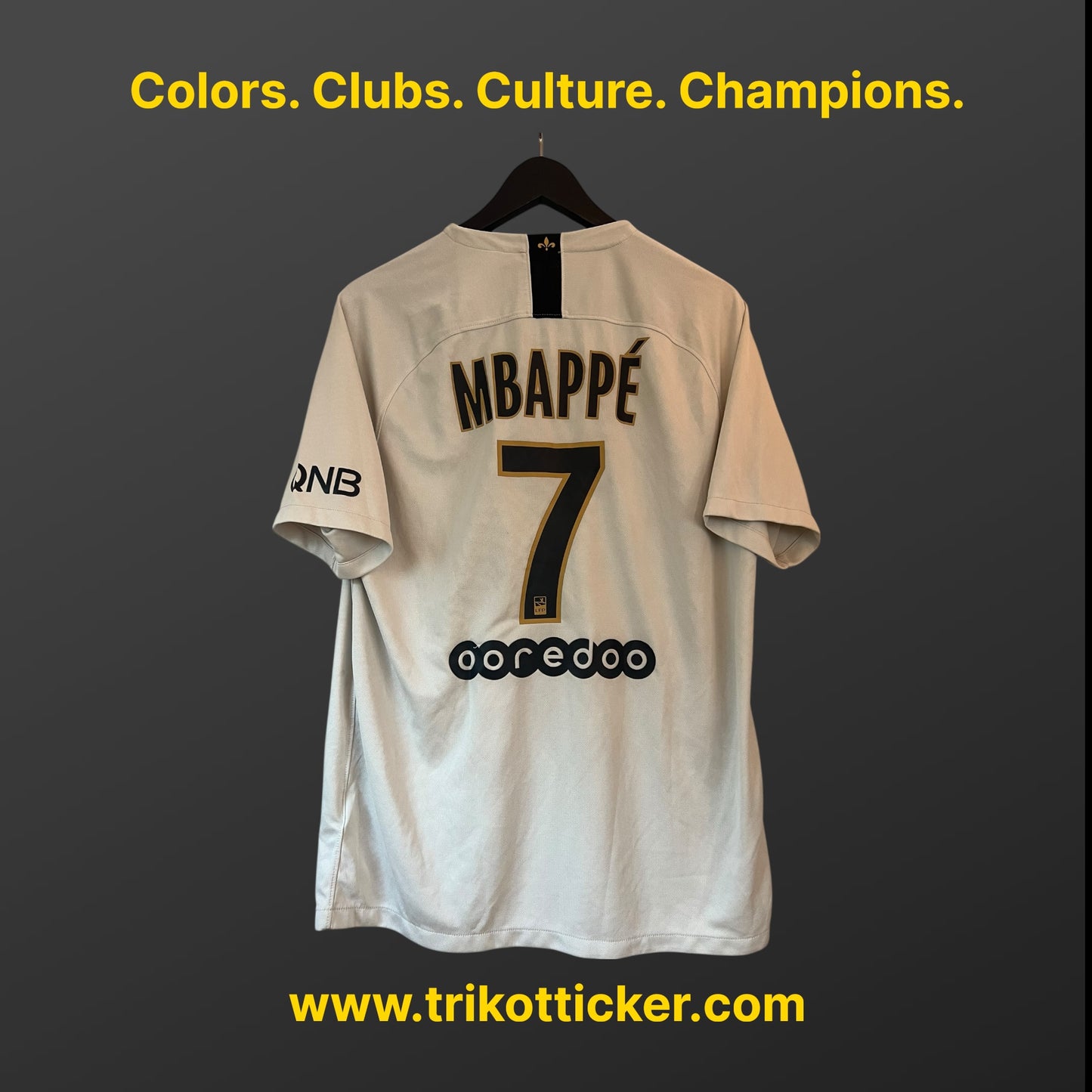 Kylian Mbappe Original Trikot Paris SG 18/19 L Away Frankreich Lique 1