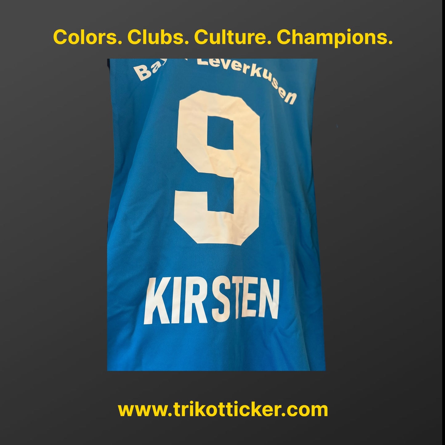 Ulf Kirsten Original Trikot Bayer 04 Leverkusen Away L 01/02