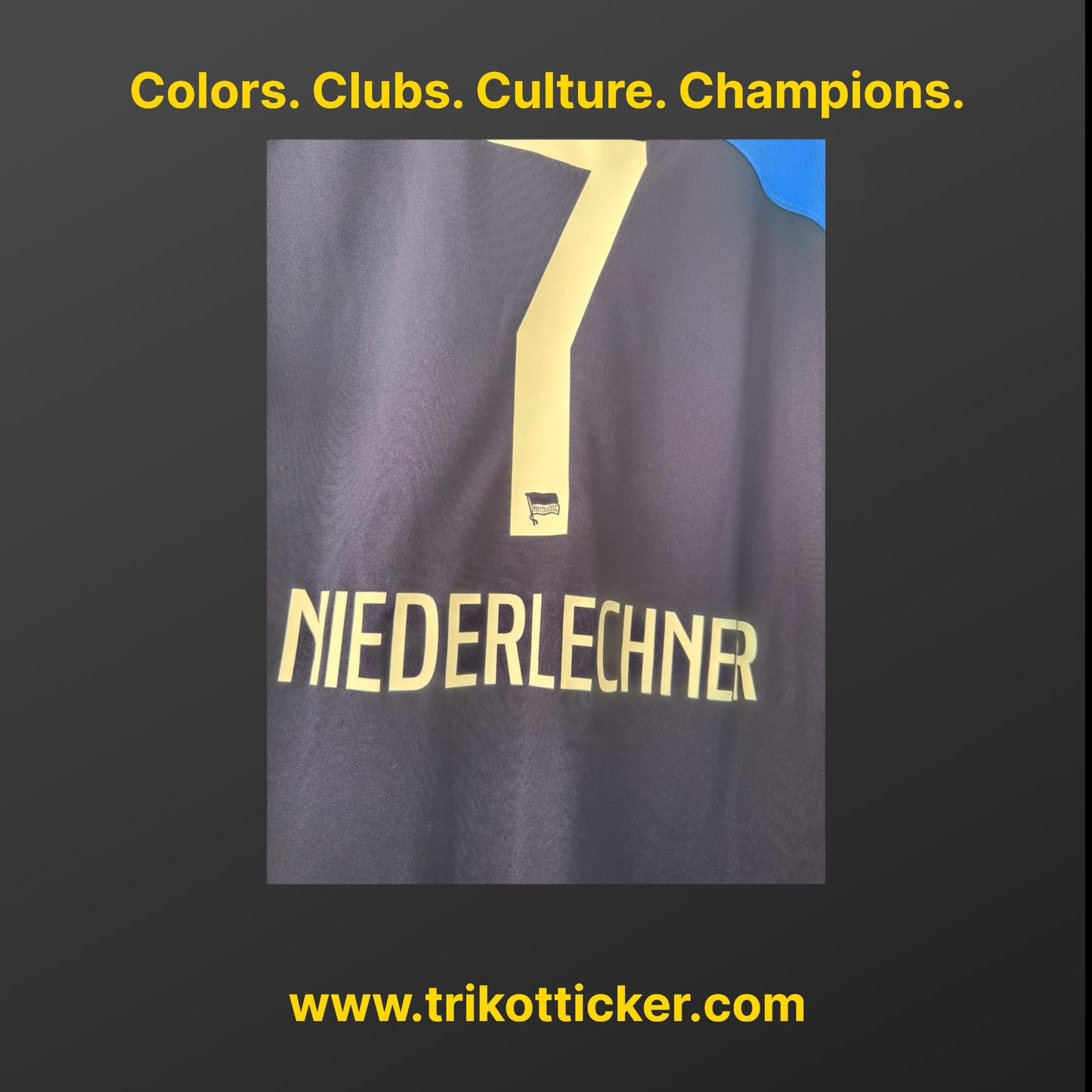 Florian Niederlechner Original Trikot Hertha BSC Berlin 22/23 L Away BNWT Bundesliga Deutschland