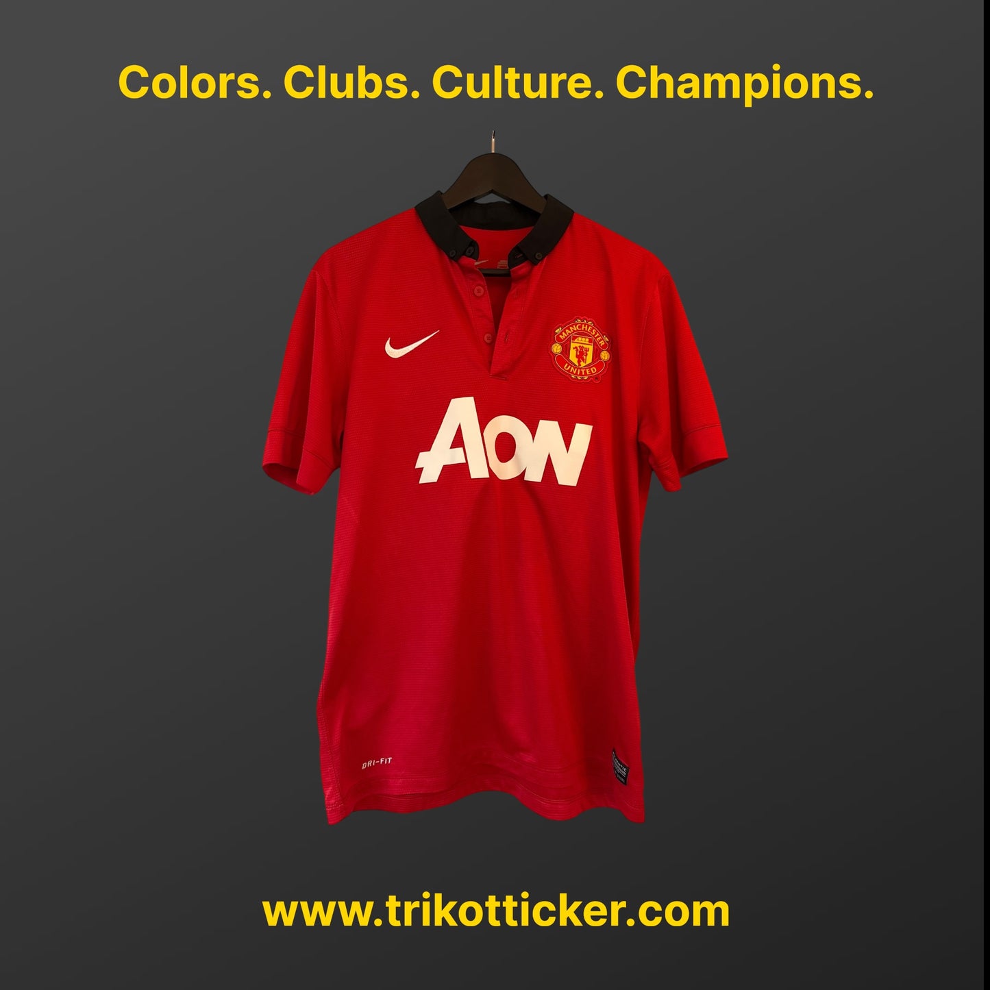 Nemanja Vidic Original Trikot Manchester United FC 13/14 Home M