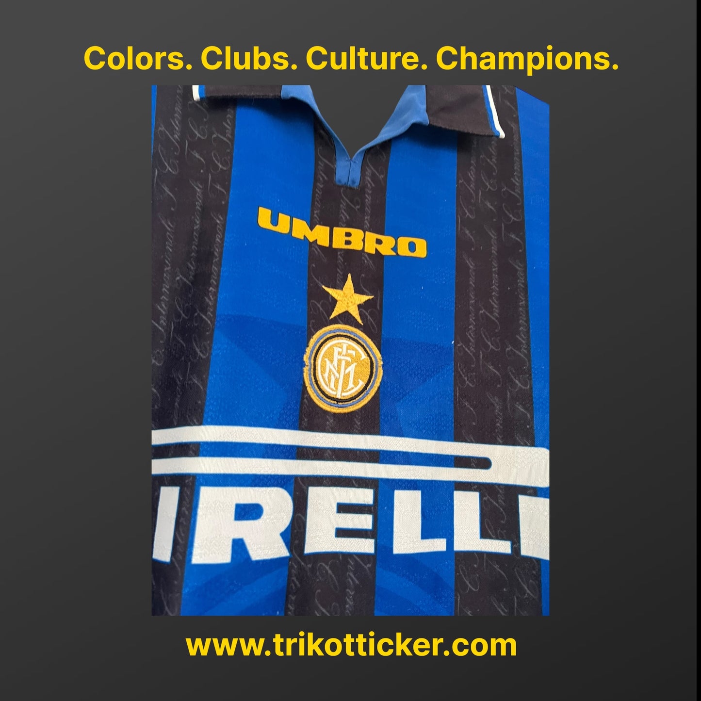 Youri Djorkaeff Original Trikot Inter Mailand 97/98 XL Italien Serie A