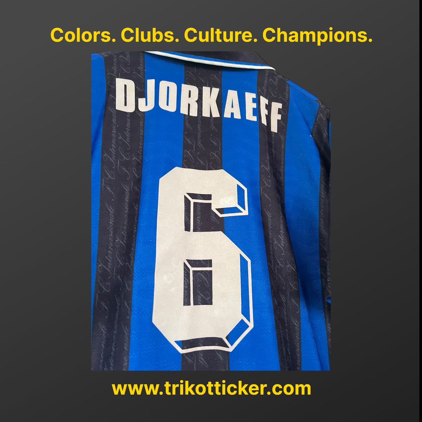 Youri Djorkaeff Original Trikot Inter Mailand 97/98 XL Italien Serie A
