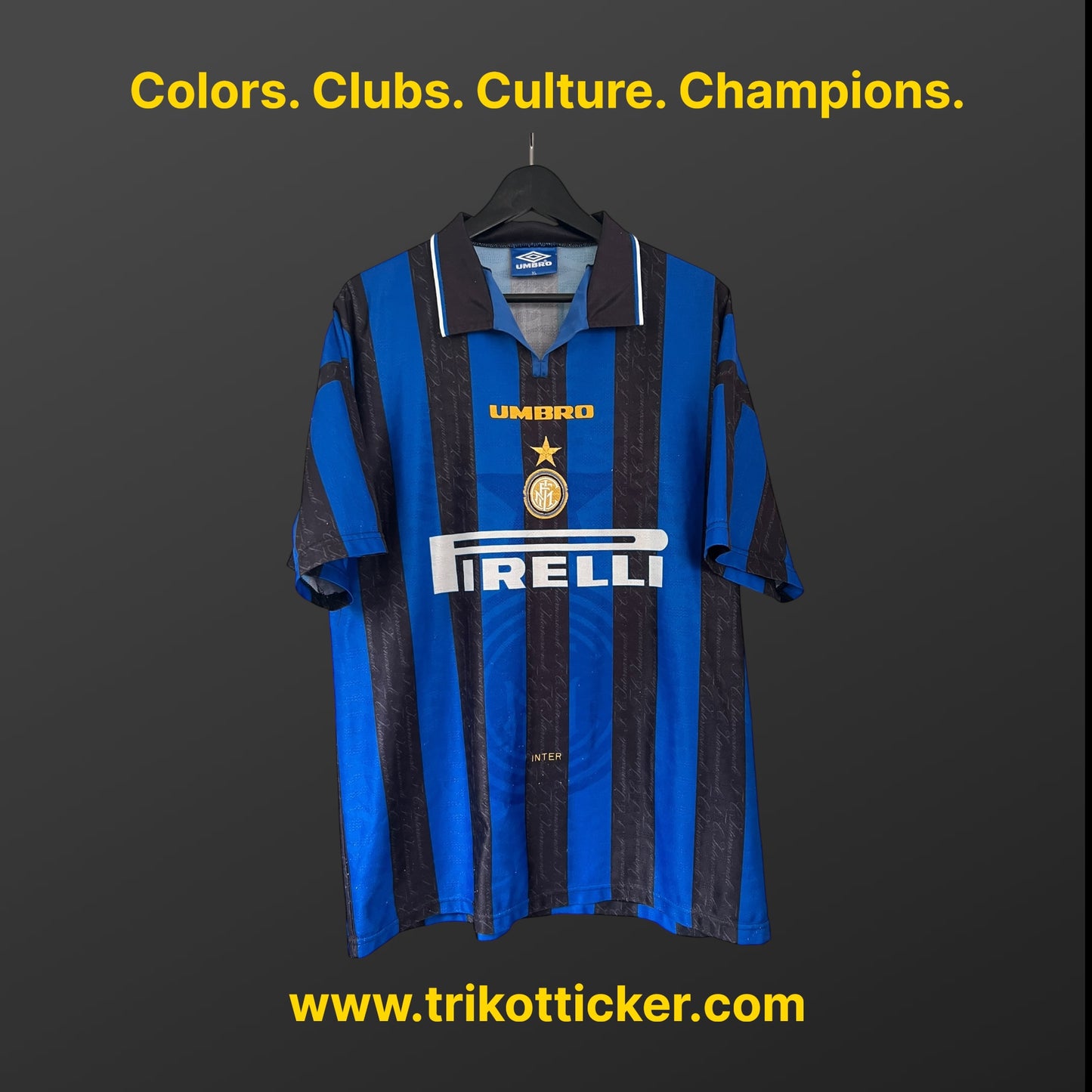 Youri Djorkaeff Original Trikot Inter Mailand 97/98 XL Italien Serie A