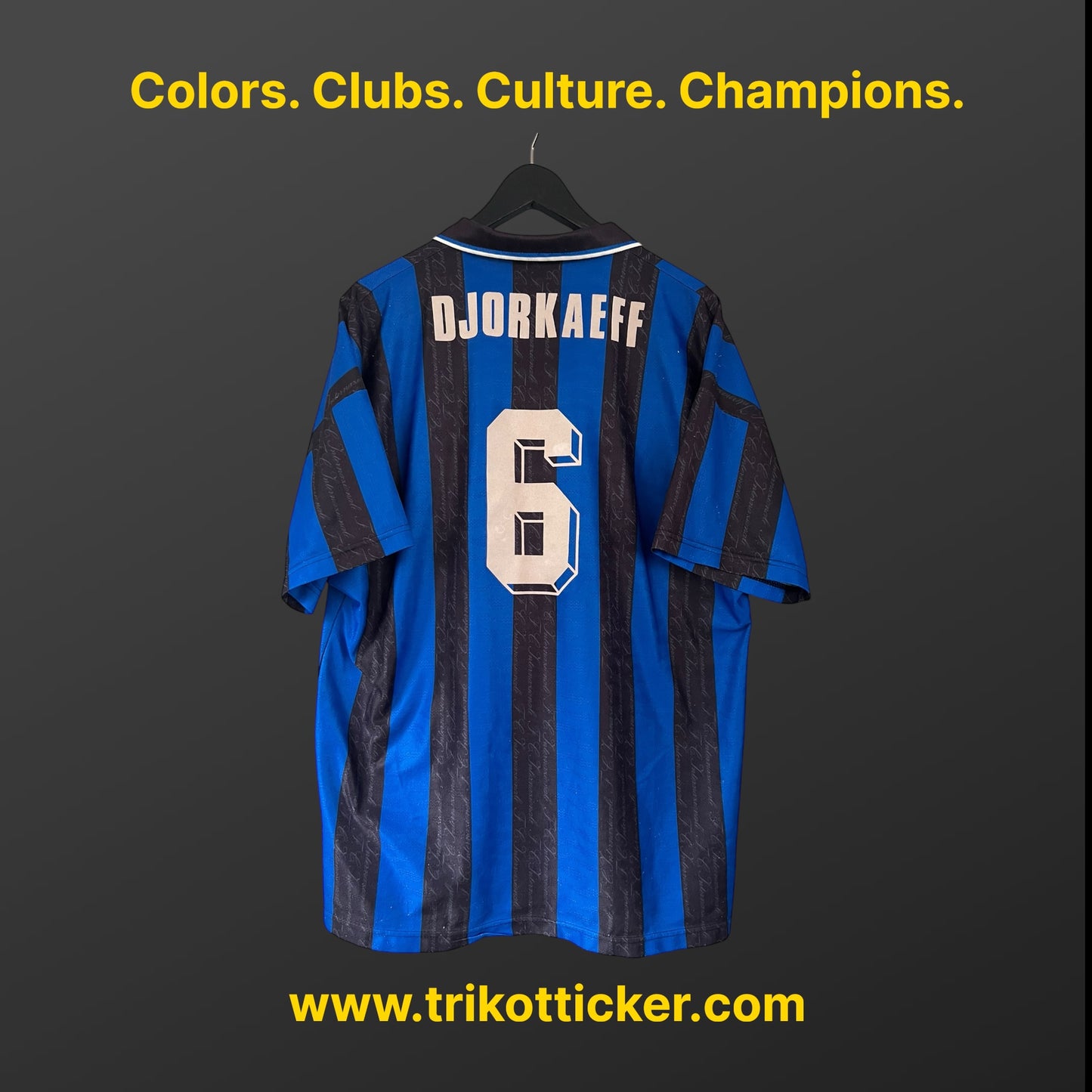Youri Djorkaeff Original Trikot Inter Mailand 97/98 XL Italien Serie A